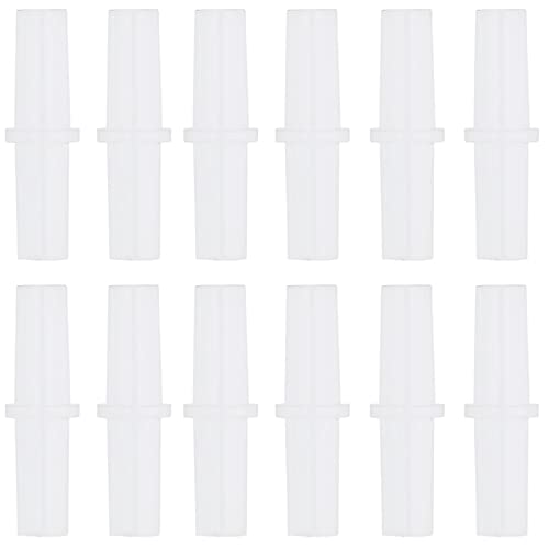 Funzhan Inline Valve Aquarium Inline Tubing Air Pump Airline Tubing Connectors Plastic Transparent Straight Fish Tank 12pcs von Funzhan