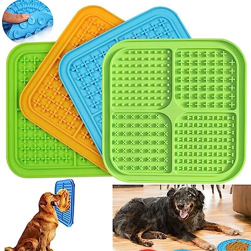 FurStorm Pet Lick Mat Dog Puppy Cat Distraction Treat Silicone Surface Eat Plate Bowl (Green) von FurStorm
