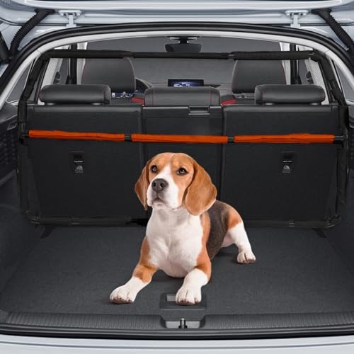 Hundeabsperrung, 116,8 cm breit, für CUV und mittelgroße SUVs, durchsichtig, Crossover-Fahrzeug, Auto, Schrägheck, Haustiernetz-Trennwand, Rücksitz, Barrikade, Trennwand, Hundefessel, Zaun, von Furggis