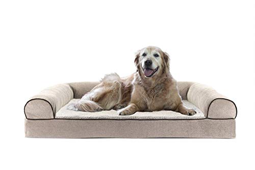 Furhaven Cooling Gel Infused Memory Foam an Sofa Pet Bett für Hunde und Katzen von Furhaven