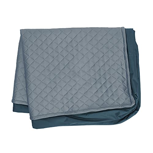 FurHaven Wasserabweisender Ersatzbezug für drinnen und draußen, umwandelbare Steppdecke, für Hundebett, Größe XL, ruhiges Blau von Furhaven