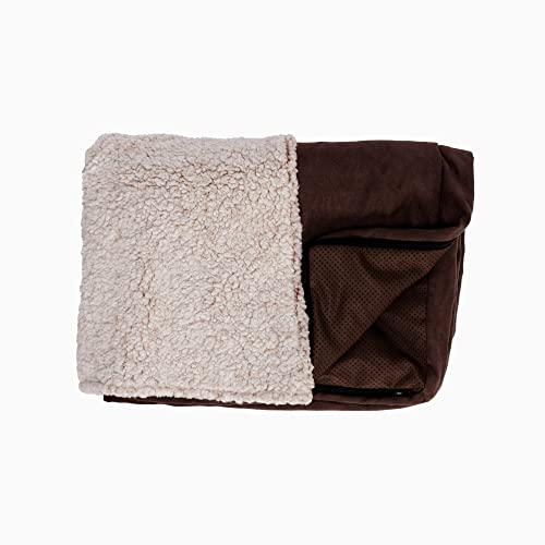 Furhaven Berber & Suede Decke Top Matratze Hundebett Ersatzbezug – Espresso, Größe M von Furhaven