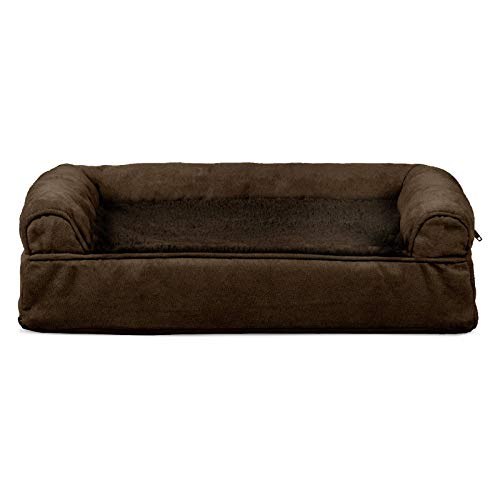 Furhaven Cooling Gel Infused Memory Foam an Sofa Pet Bett für Hunde und Katzen von Furhaven