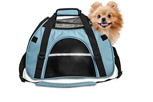 Furhaven Haustiertasche, Rucksack, Tragetasche und Reisetasche, mit Wetterschutz für Katzen und kleine Hunde, erhältlich Designs, Large, Robin Blue von Furhaven