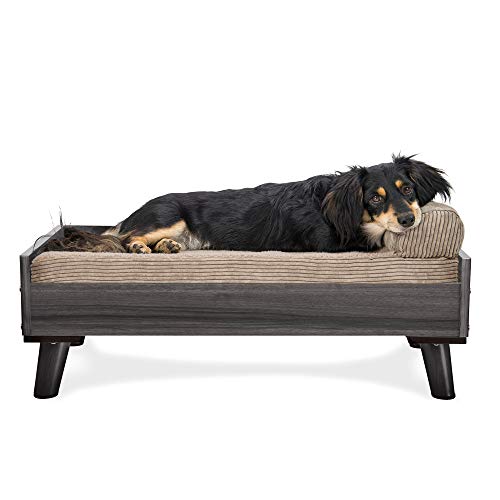 Furhaven Medium Mid-Century Modern Style Elevated Dog Bed Frame - Gray Wash, Medium von Furhaven