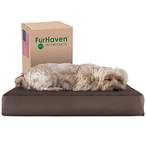 Furhaven Pet Deluxe Orthopädische Pet bett Matratze für Hunde und Katzen – erhältlich in über 25 Farben von Furhaven