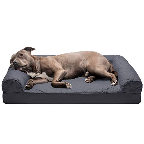 Furhaven Large Orthopedic Dog Bed Quilted Sofa-Style w/Removable Washable Cover - Iron Gray, Large von Furhaven