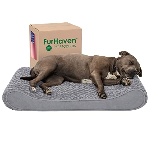 Furhaven Pet Klein Microvelvet Luxe Liege Orthopädische Pet Bett von Furhaven