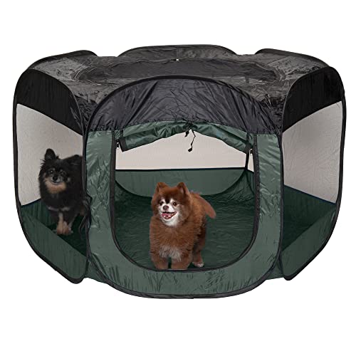 Furhaven Pop Up Playpen Pet Tent Playground - Hunter Green, Extra Large von Furhaven