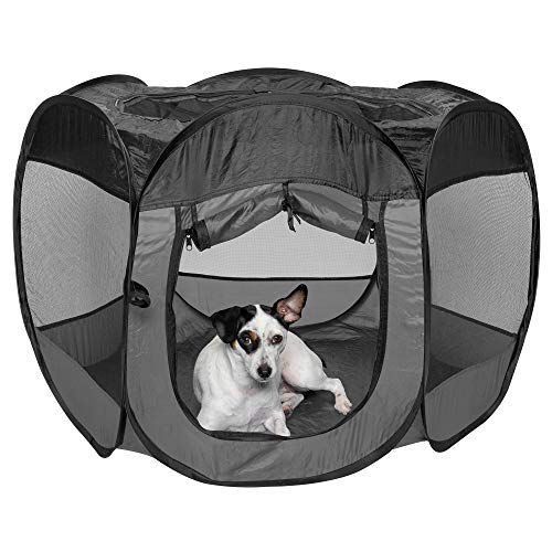 Furhaven Pop Up Playpen Pet Tent Playground - Gray, Medium von Furhaven