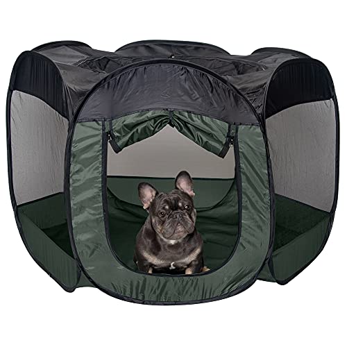 Furhaven Pop Up Playpen Pet Tent Playground - Hunter Green, Large von Furhaven