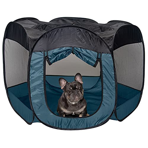 Furhaven Pop Up Playpen Pet Tent Playground - Sailor Blue, Large von Furhaven