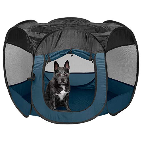 Furhaven Pop Up Playpen Pet Tent Playground - Sailor Blue, Small von Furhaven