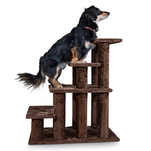 Furhaven Steady Paws Multi-Step Pet Stairs for High Beds & Sofas - Brown, 4-Step von Furhaven