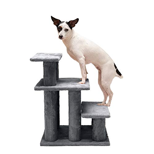 Furhaven Steady Paws Multi-Step Pet Stairs for High Beds & Sofas - Gray, 3-Step von Furhaven