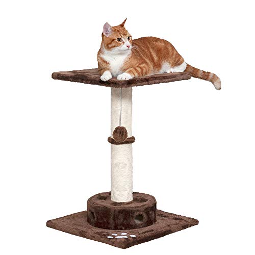 Furhaven Tiger Tough Small Cat Tree Scratching Post Interactive Playground - Brown, One Size von Furhaven