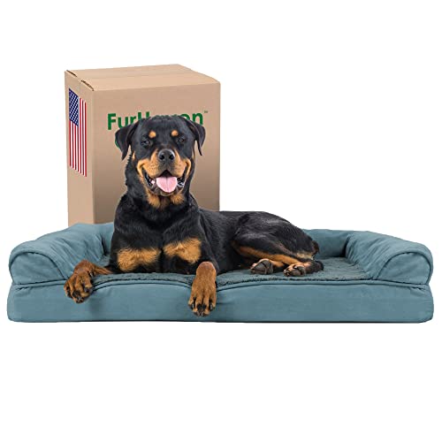 Furhaven XL Orthopedic Dog Bed Plush & Suede Sofa-Style w/Removable Washable Cover - Deep Pool, Jumbo (X-Large) von Furhaven