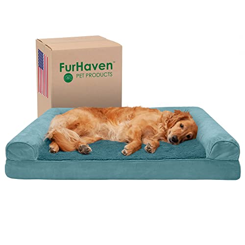 furhaven Cooling Gel Infused Memory Foam an Sofa Pet Bett für Hunde und Katzen von Furhaven