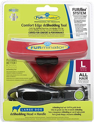 FURminator FURflex, Fellpflegebürste für große Hunde, deShedding-Tool zur Entfernung der Unterwolle, Größe L von Furminator