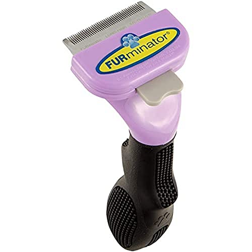 FURminator deShedding-Tool Katze Größe S - Katzenbürste für kleine Katzen zur Entfernung der Unterwolle, Langhaar-Variante, Version 1.0 von Furminator