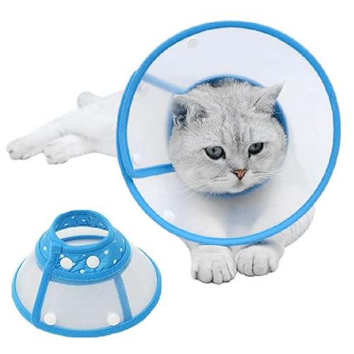 Pet Cone, verstellbares Halsband für Hunde, schützt die Genesung des Halses, für Welpen, kleine Hunde und Katzen, Größe S, Blau von Furnrubden