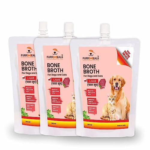 FurrMeals Lamb Bone Broth - Paya Soup | All Life Stages Ready to Serve I Gravy/Wet Dog Food | Treat for Dogs and Cats | 300ml x Pack of 3 | Joint Health Natural Supplement von FurrMeals