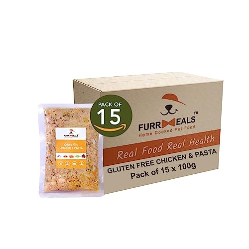FurrMeals Wet Dog Food | Chicken and Pasta | Pack of 15 x 100gm | All Breed | Gluten Free | Preservative Free | Ready-to-Eat Fresh Dog Food von FurrMeals
