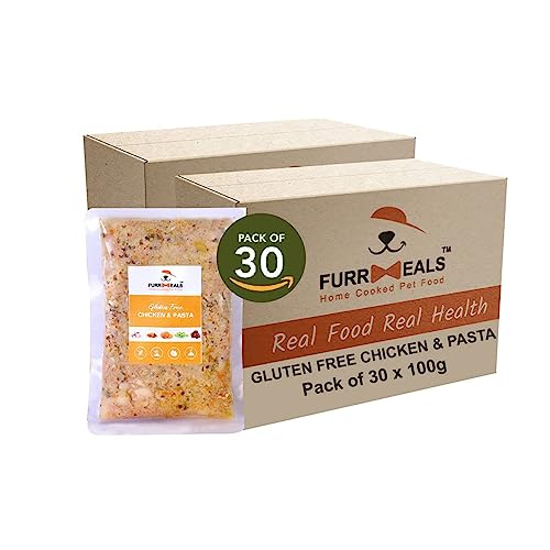 FurrMeals Wet Dog Food | Chicken and Pasta | Pack of 30 x 100gm | All Breed | Gluten Free | Preservative Free | Ready-to-Eat Fresh Dog Food von FurrMeals