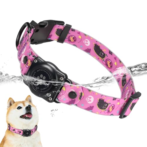 AirTag Hundehalsband, integriert, IP68, wasserdicht, Airtag-Halsbandhalter, leicht zu reinigen, ultra-langlebig, geruchsdicht, lichtbeständig, strapazierfähig, für kleine, mittelgroße und große Hunde von Furrigo