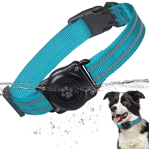 Airtag Hundehalsband, 100% Wasserdicht Integrierte Apple Air Tag Hundehalsbänder, Reflektierendes GPS Hundehalsband mit Hart-PC AirTag Halter Hülle für Kleine Mittlere Große Hunde von Furrigo