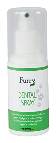 Furry Dentalspray für Hunde und Katzen, 100ml, gegen Maulgeruch, für frischen Atem, unterstützt die Zahnpflege, beugt neuem Zahnstein vor, ohne Treibgase, vegan, Aloe Vera, Made in Germany von Furry