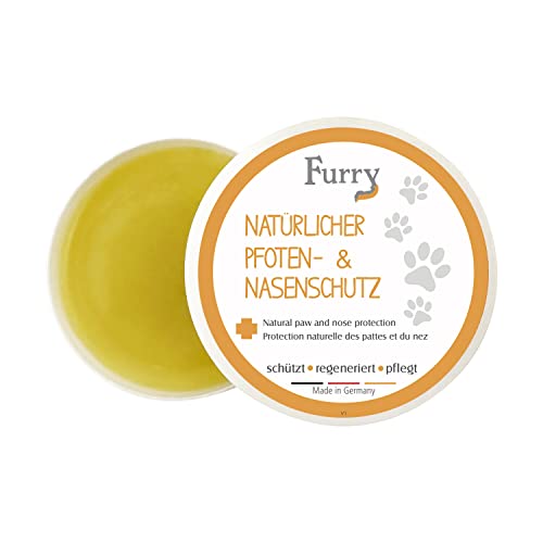 Furry Pfotenbalsam Nasenbalsam für Hunde, 120ml, Made in Germany, schützt, beruhigt, ohne Vaseline, Pfotenschutz für Sommer und Winter, mit Bienenwachs, Kokosöl, Hanföl, Ringelblumenöl von Furry