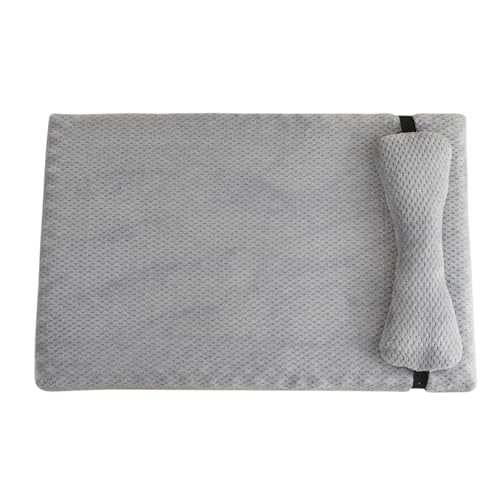 FurryNap Hundebett für mittelgroße Hunde – orthopädisches Hundebett mit abnehmbarem, waschbarem Bezug und rutschfester Unterseite, Eierkisten-Schaumstoff-Hundebox-Matte (Hellgrau, 76,2 cm) von FurryNap