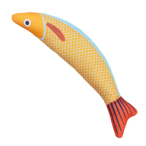 Furtryvl Beißspielzeug für Kätzchen – Indoor Katzenminze Saury Fish Plüsch Beißspielzeug – 21 x 8 cm Katzenminze Knisterspielzeug, interaktives Haustierzubehör für Indoor-Kätzchen-Übung von Furtryvl