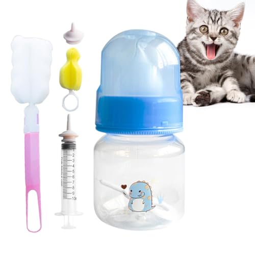 Furtryvl Kätzchenflaschen zum Stillen,Welpenflaschen zum Stillen - Welpenflaschen-Futterstation für Haustiere,Kätzchen-Futterspender aus Silikon, Kätzchen-Flaschen-Fütterungsset, Milchspender, von Furtryvl
