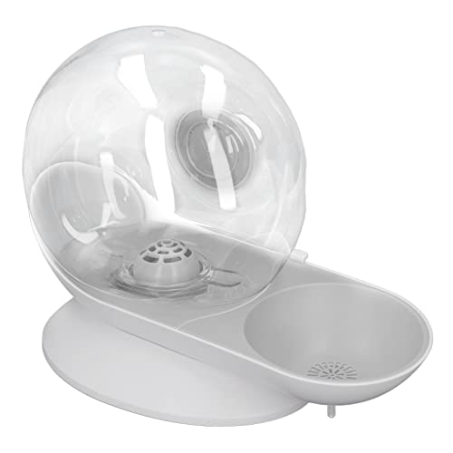 Haustier-Wasserspender, 2,8 L, Großes Fassungsvermögen, Schneckenform, ABS, Automatischer Transparenter Trinkbrunnen für Hunde, Katzen, Haustiere (Gray) von Fussbudget