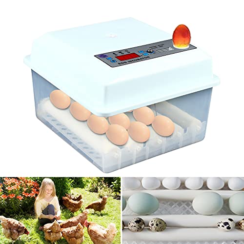 Futchoy Vollautomatische Brutmaschine Digital 16 Eier Inkubator Brutautomat Brutapparat Egg Incubator,Achsabstand ist einstellbar von Futchoy