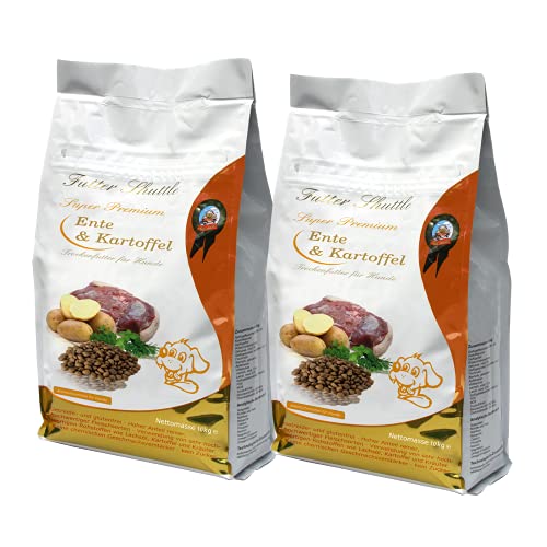 Getreidefreies Hundefutter der höchsten Güte 20 kg. Hunde Trockenfutter Getreidefrei mit Ente & Kartoffel. Sparpaket 2 x 10kg von Futter Shuttle