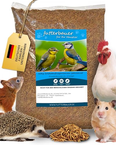 10kg Futterbauer Soldatenfliegenlarven wie Mehlwürmer Vogelfutter, Fischfutter von Futterbauer