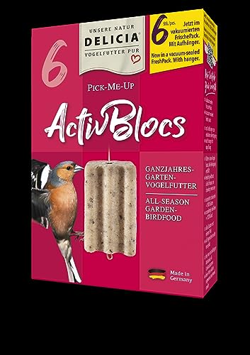 Delicia Pick-Me-Up ActivBloc 6 Kartons mit je 6 Stück Vogelfutter von Futterbauer