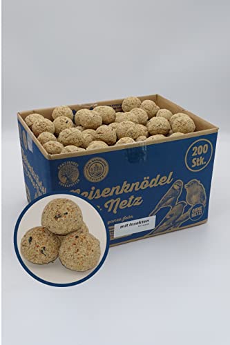 Futterbauer Meisenknödel mit Insekten ca. 200 Stück ohne Netz Ganzjahresvogelfutter von Futterbauer