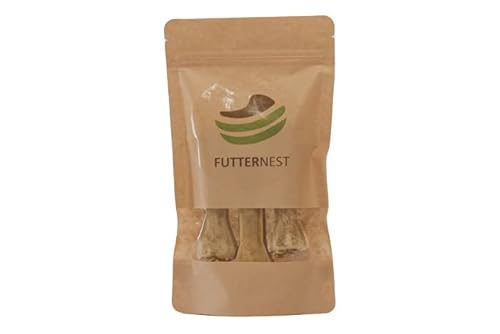 Futternest - Kauknochen für Hunde - 100% natürlich - 100% Haut in verschiedenen Sorten (Rinderhaut mit Fasan und Goji-Beeren, 5er Set, 12cm) von Futternest