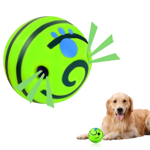 Futuhada Hundespielzeug Ball, interaktives Hundespielzeug, Wag Giggle Ball EIN Robustes Aus Naturkautschuk witziges Kichern, wenn gerollt oder geschüttelt 11cm von Futuhada