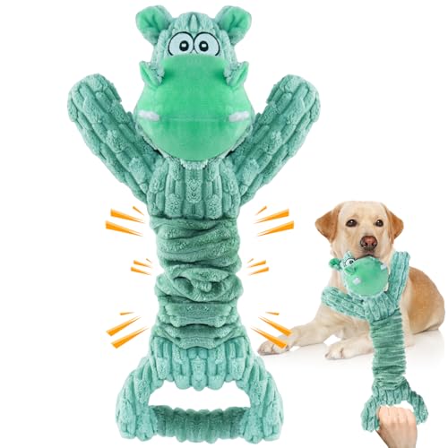 Fuufome Großes Hundespielzeug mit Quietsch: Plüsch-Hundespielzeug mit weichem, strapazierfähigem Stoff für kleine, mittlere und große Haustiere – langlebiges Hundespielzeug für drinnen von Fuufome