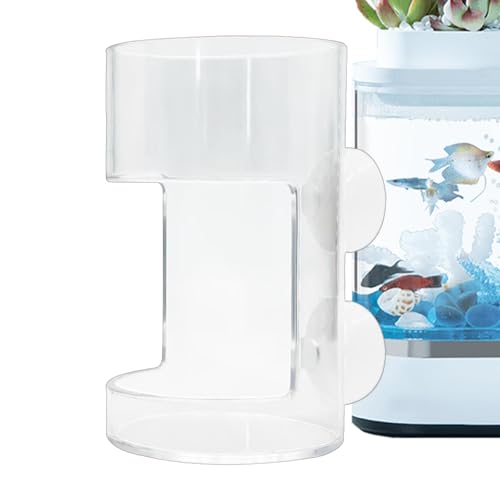 Fischfutterspender Für Aquarien, Futterrohr Aus Acryl Für Aquarien - Futterrohr Saugnapf Betta Feeder Futterspender, Futterschale, Transparenter Aquarium-Futterspender von Fuuxtci