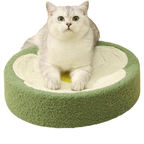 Fuuxtci Rundes Kratzbrett, Kratzpappe Für Katzen, Ovale Kratzmatte Katze Spielzeug Kratzmöbel Sisal, Kratzbrett Rund Aus Qualitäts-Sisal, Kratzbretter Katze von Fuuxtci