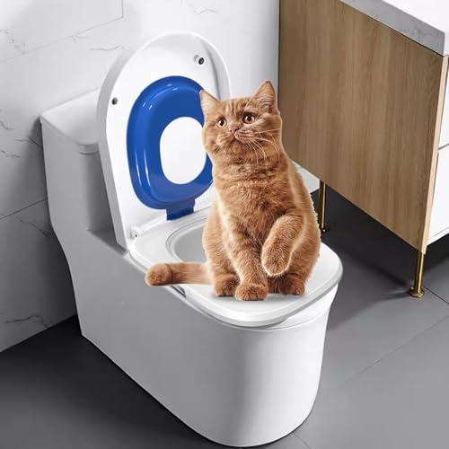 Toiletten Trainer Katzen Wc-Sitz Toiletten Training System, Katzentoilettensitz, Katzenstreu-Toilettentrainer, Katzentoilette Katzenklo Toilettensitz Für Jeder Katze, Jedem, Jeder Rasse von Fuuxtci