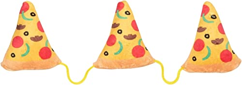 Fuzzyard Crinkle Plüsch-Katzenspielzeug mit Schnur und Katzenminze im Inneren (Pizza) von FuzzYard