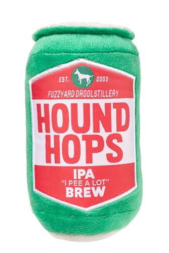 Fuzzyard Verschiedene Bierflaschendosen, Plüsch-Hundespielzeug mit Quietscher (Hound Hops) von FuzzYard