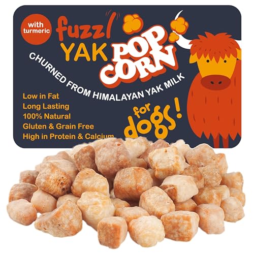 Fuzzl Natürliche Yak Kauhappen 120g Große Packung Premium Hunde Leckerlis Kurkuma und Himalaya Yak Milch Natürliche Hunde Leckerlis Langanhaltende Hundetraining Leckerlis Yak Kausnacks für Hunde von Fuzzl